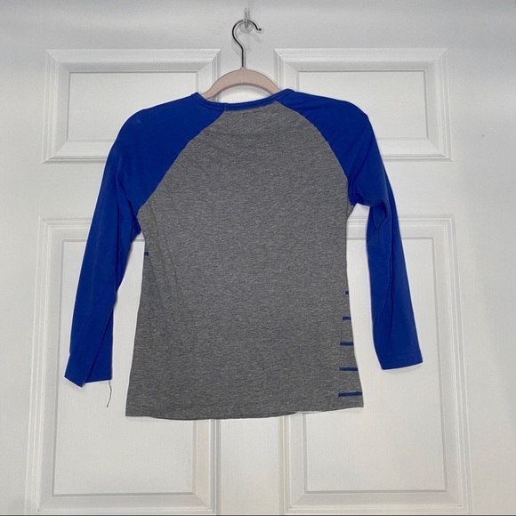 Volcom Rapit Raglan Striped Pocket Tee Blue & Grey Size Medium - Picture 4 of 7